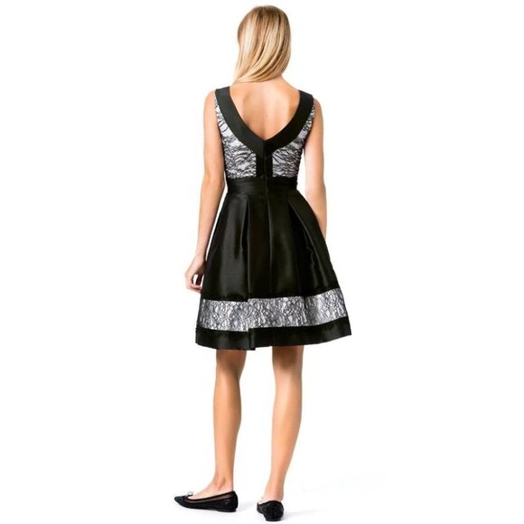 Theia Modern Romance Black Lace Cocktail Dress $750 - Picture 4 of 8